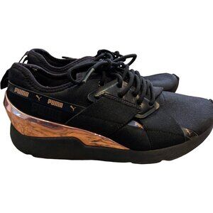 PUMA Muse X-2 Shoes Women's Size 8.5 US 39 EU Metallic Rose Gold Black